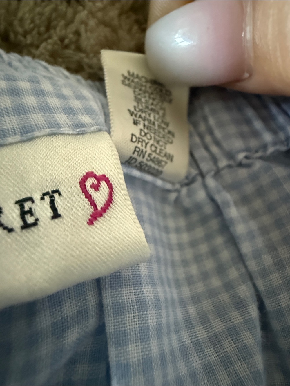 Victoria's Secret Light Blue Gingham Pajama Pants! - Picture 10 of 12